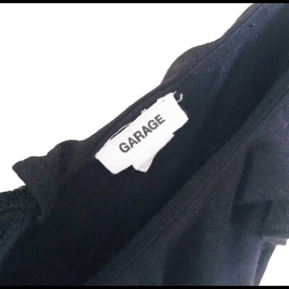 GARAGE Flounce Trim Cold Shoulder Camisole Strap Top Black Size XS - Picture 8 of 10